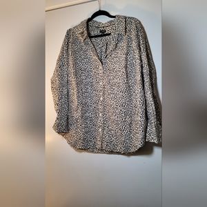NWT Talbots animal print button down